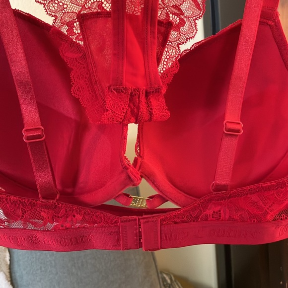 💋Juicy Couture 2-pc set lacy bling push up bra & panty sz 34C/medium NWT - Picture 5 of 7